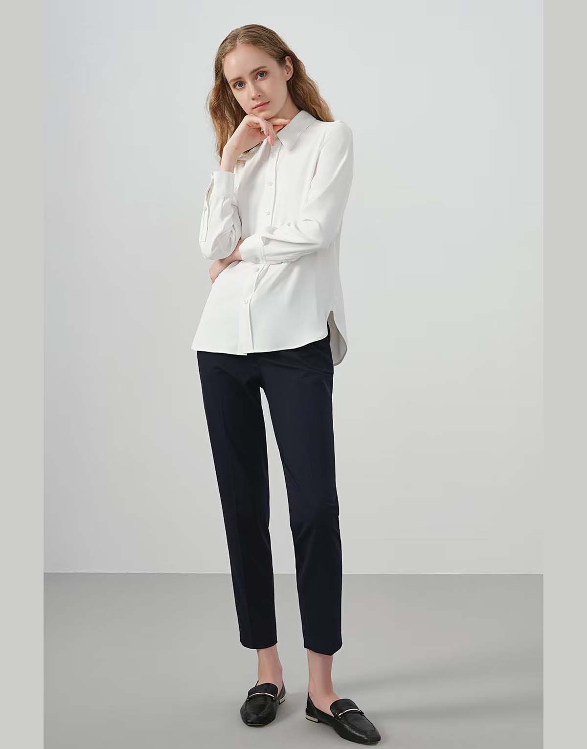 Loose-fit Chiffon Women's Blouse-111-3